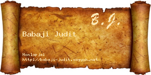 Babaji Judit névjegykártya